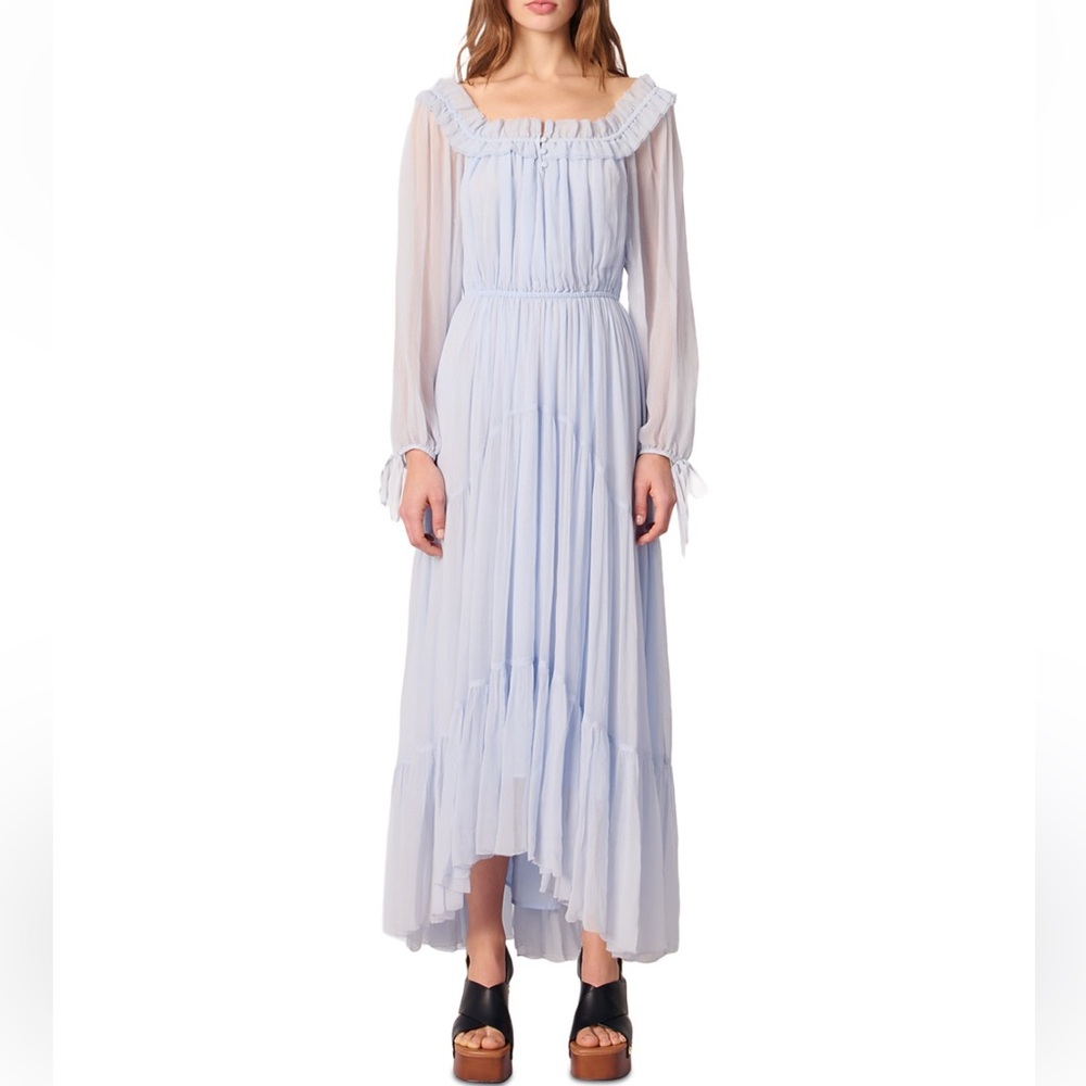 NWT Maje Light Blue Maxi Drese- Bleu Ciel